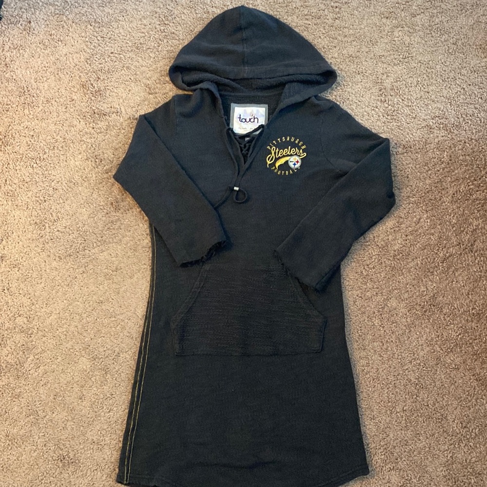 Pittsburgh Steelers Touch by Alyssa Milano Black Long Sleeve Dress